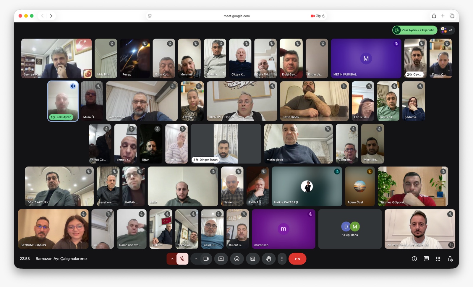 Teravih Sonrası Ramazan Çalışmaları Toplantımızı Gerçekleştirdik